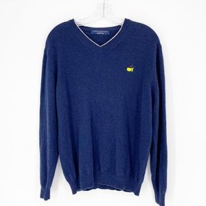 Clubhouse Collection Made In Italy 100% Cashmere V Neck Sweater Size Medium